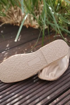 Lofina süßer Ballerina 2340 in hellbraun mit Rundumgummi - recyceltes Leder