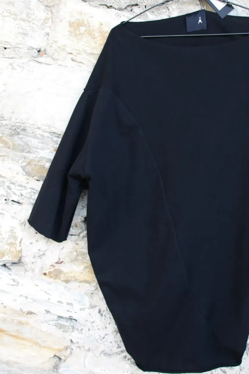SORT AARHUS Oversize Pullover 2004 in black/schwarz - reine Baumwolle